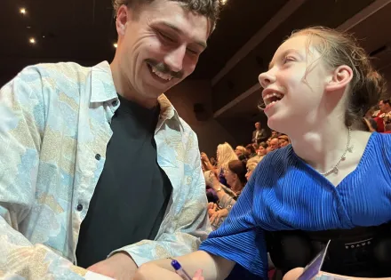 Zuzia z operatorem Piotrem