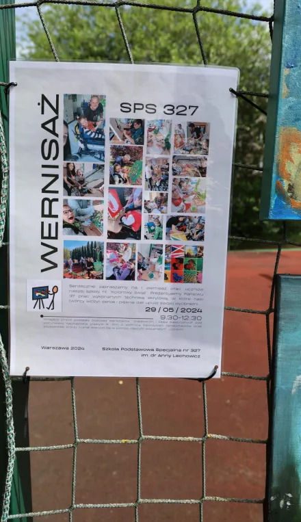 Plakat informacyjny o wernisażu