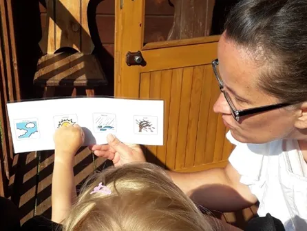 wybór symbolu w naturalnej sytuacji- określanie pogody