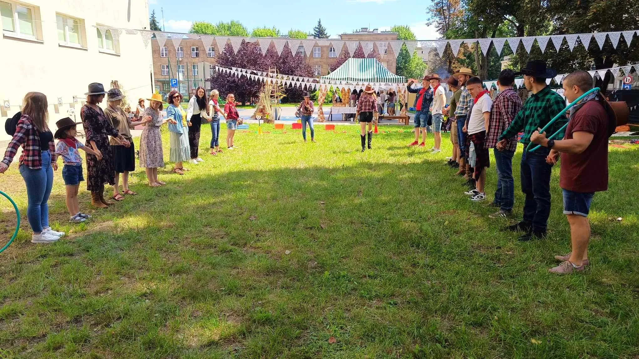 Rodziny podczas konkurencji sportowych